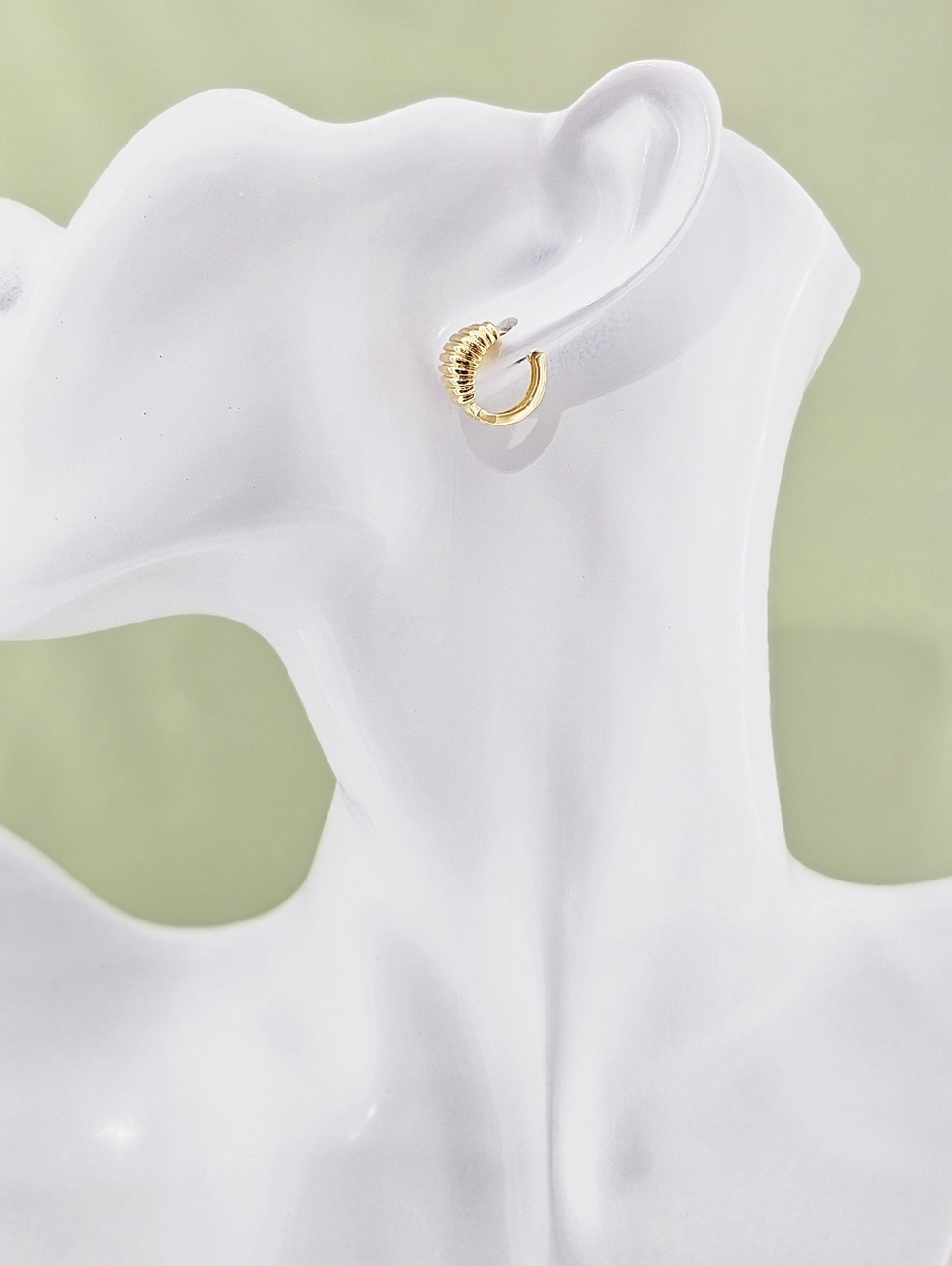 Savvy Cie Jewels Graham Huggie Hoop Earrings Gold Tone Hoops Boho Gift MSRP $125
